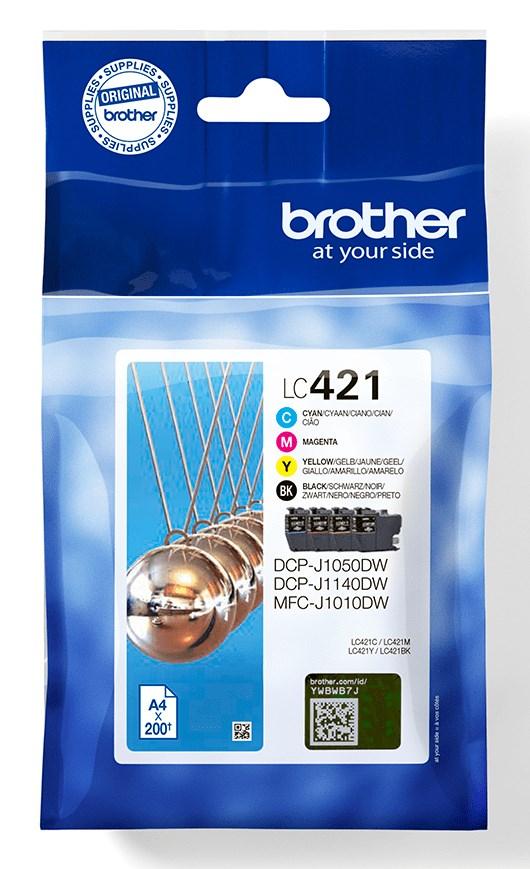 Brother LC421VAL original blækpatron multipakke - sort, cyan, magenta og gul, 4 stk.
