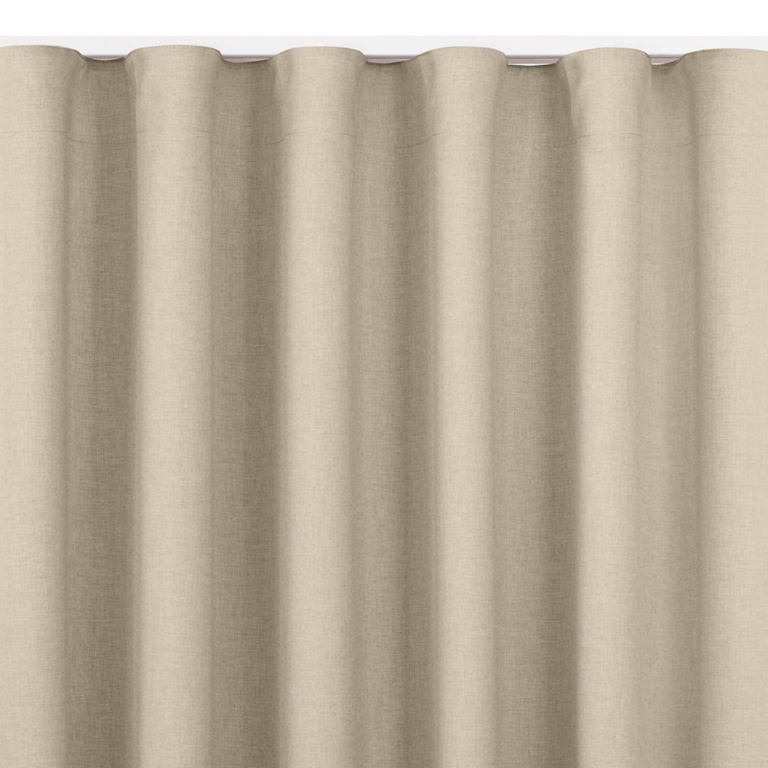 Mørklægningsgardin HOMEDE CARMENA - beige, klassisk, wavebånd 7 cm, 140x175 cm billede