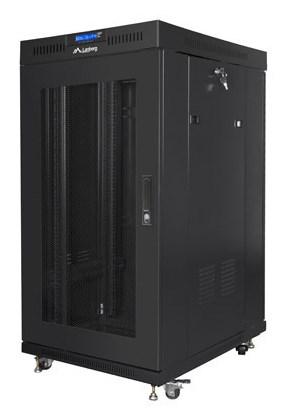Serverrack gulvmodel 22U - Lanberg, sort, 80×80 cm billede