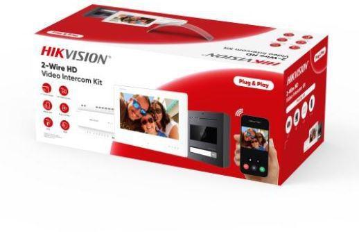 Dørtelefon med video Hikvision DS-KIS704EY - 2-leder HD kit billede