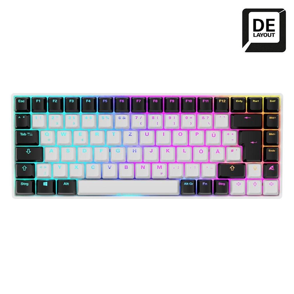 Gaming tastatur Sharkoon SKILLER SGK50 S3, USB, QWERTZ DE, hvid billede