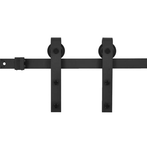 Skydedør med monteringssæt 80x210 cm massivt fyrretræ