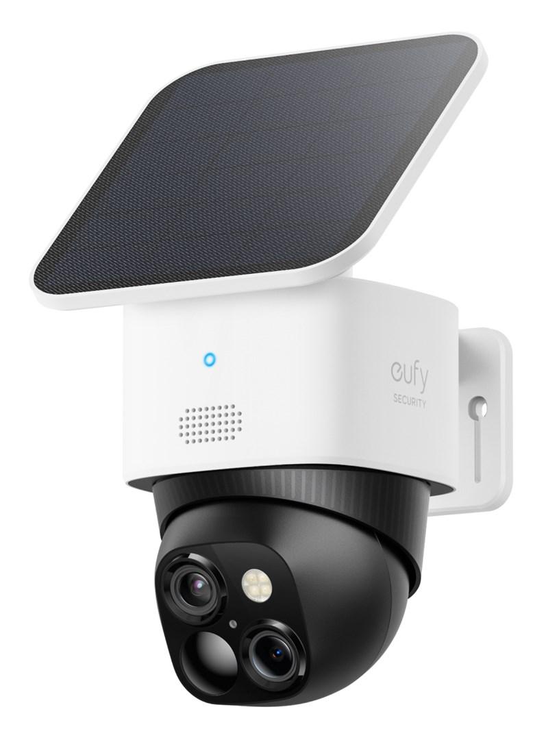 Overvågningskamera udendørs - eufy SoloCam S340 med solcelle, IP-kamera 2880 × 1620, loft/væg