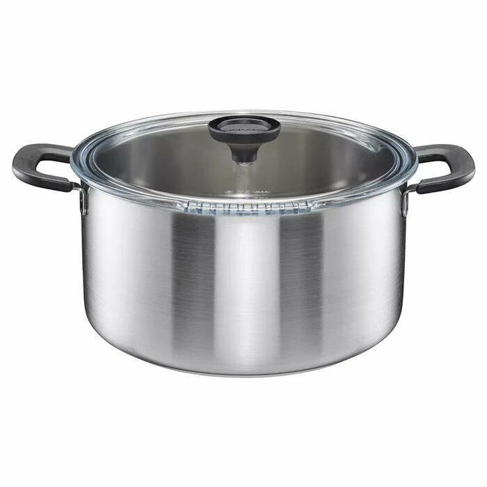 Gryde 7 l Fiskars Functional Form med låg - rustfrit stål