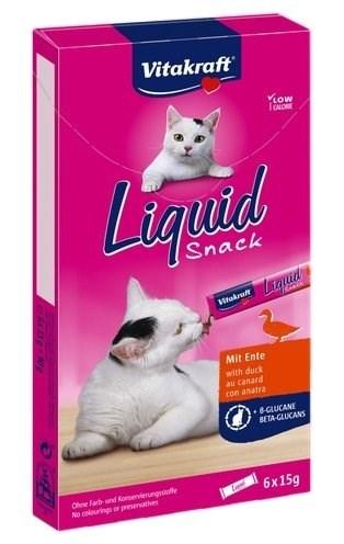 Kattegodbid - Vitakraft Liquid Snack med and, 6 x 15 g billede
