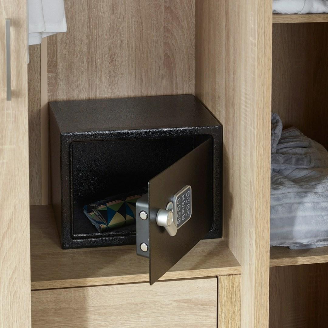 Pengeskab Yale YSV/200/DB2 - fritstående, 8,6 l, stål, sort billede