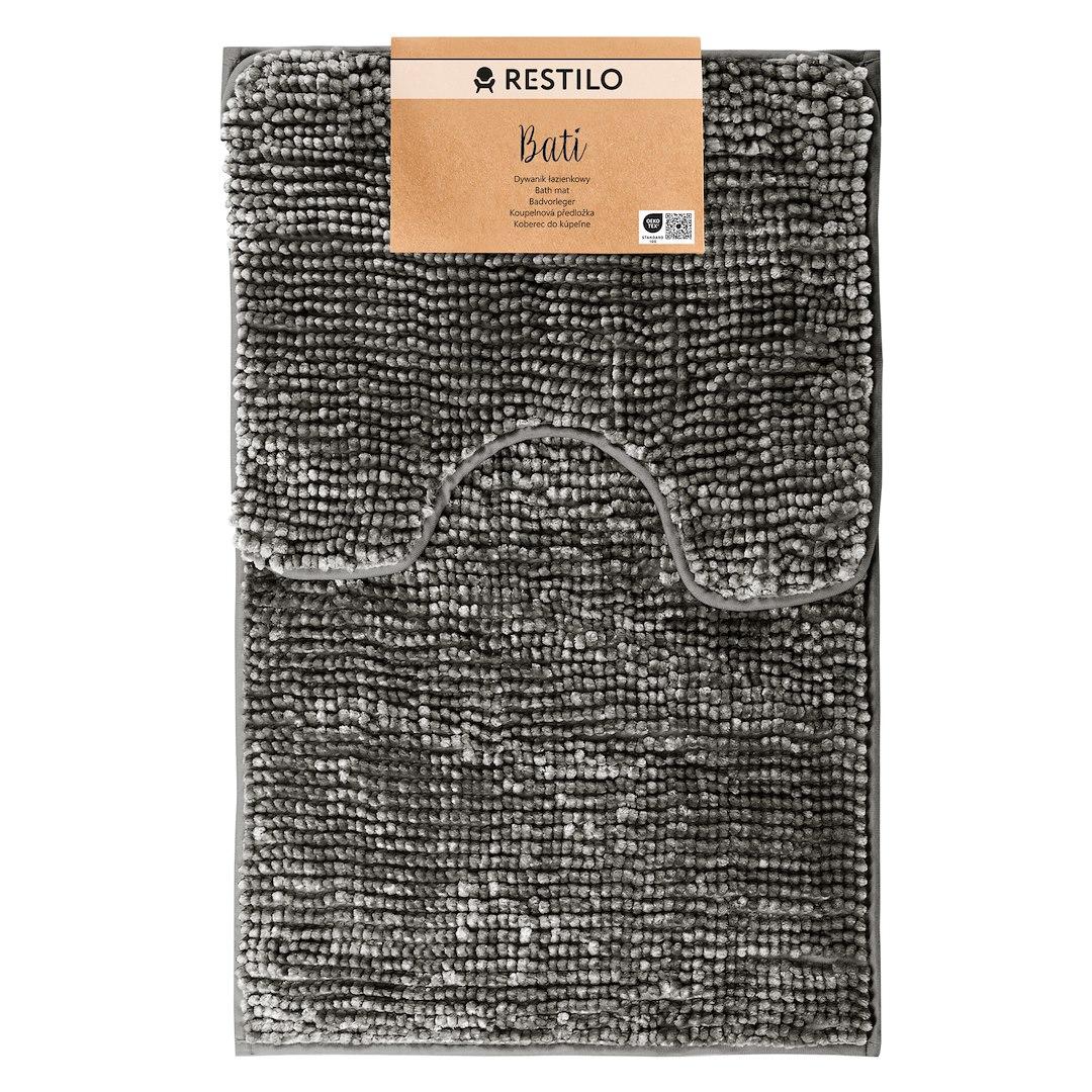 Bademåtte-sæt Restilo Bati - lys stålgrå, 50×80 + 40×50 cm billede