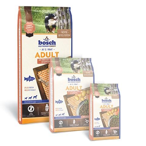 Hundefoder Bosch Adult med frisk laks & kartoffel – 15 kg tørfoder billede