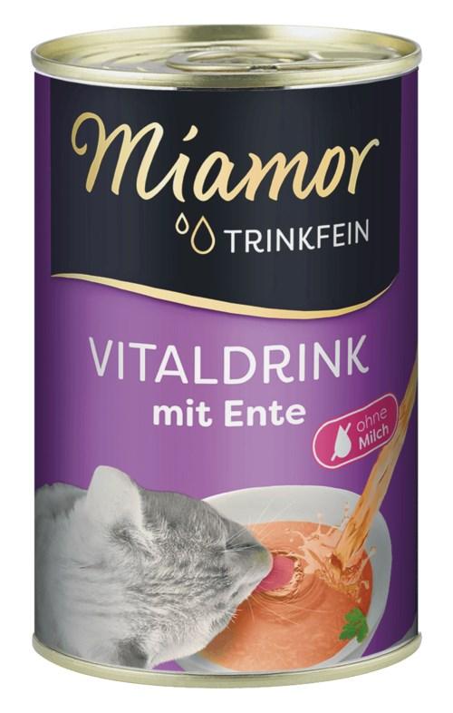 Kattemad vådfoder Miamor Trinkfein Vitaldrink med and – 135 g billede