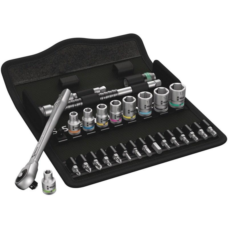 Topnøglesæt Wera 8100 SA 7 - 1/4" skralde og toppe 5-13 mm billede