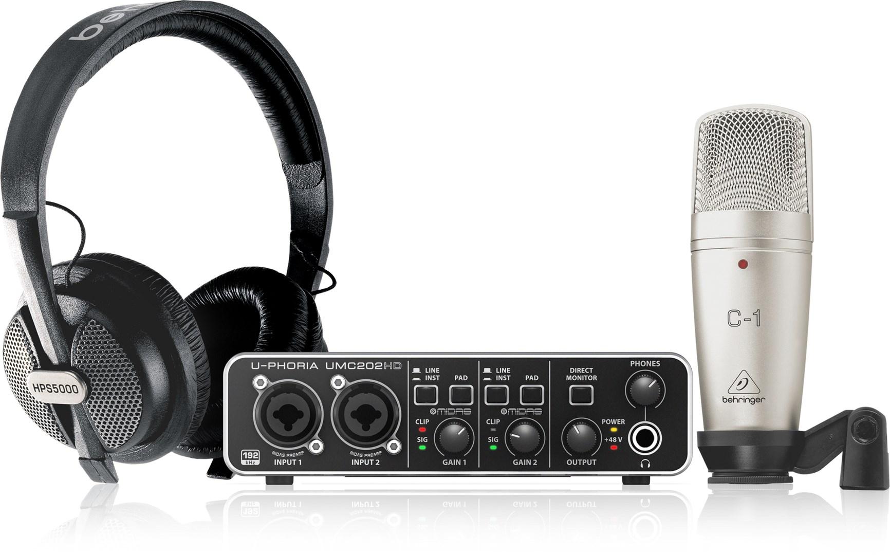 Mikrofon sæt Behringer U-Phoria Studio Pro – homerecording kit billede