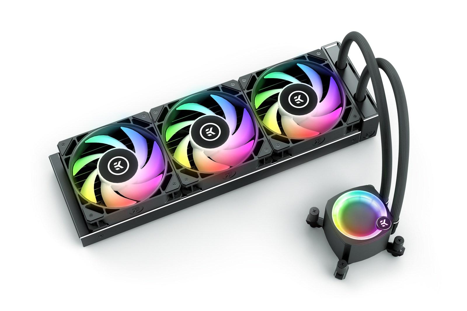 Vandkøling AIO 360 mm - EK Water Blocks EK‑Nucleus AIO CR360 Lux D‑RGB billede