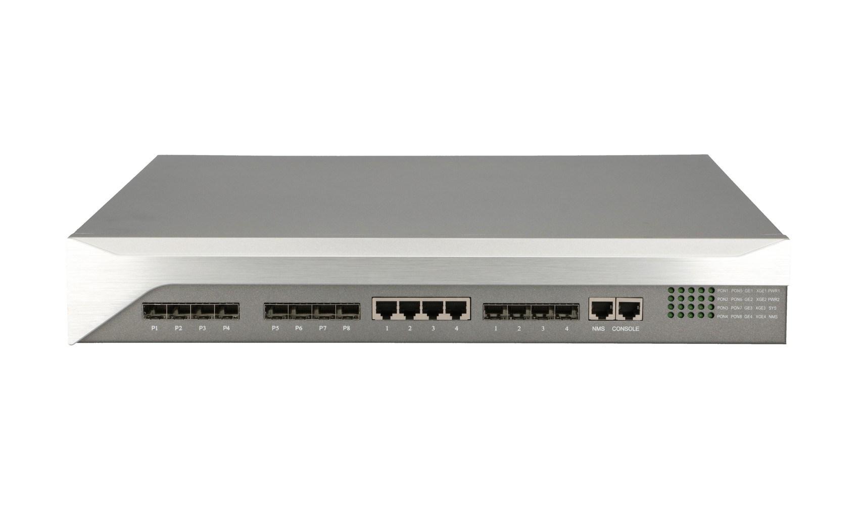 Netværksswitch Extralink OLT Predator V2 EPON 1U 19", 8x Gigabit PON, Gigabit Uplink, 4x SFP+ billede