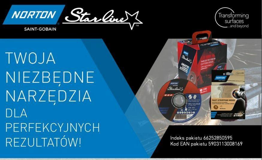 Slibeskiver Norton Starline 125 mm x 1,0 – spand med 100 stk + non-woven slibeskive billede