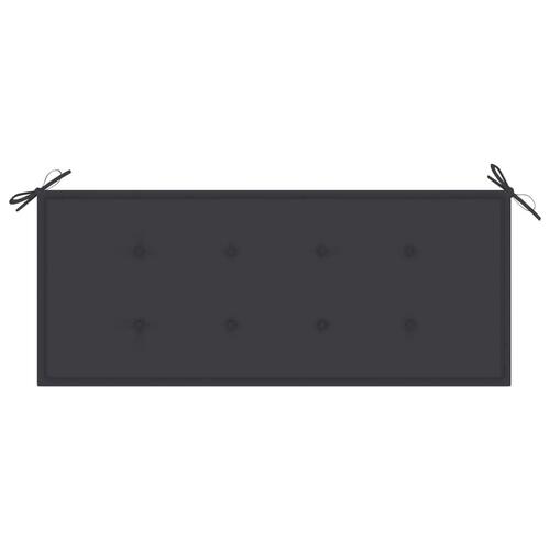 Foldbar havebænk med hynde 118 cm bambus