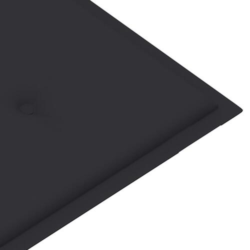 Foldbar havebænk med hynde 118 cm bambus
