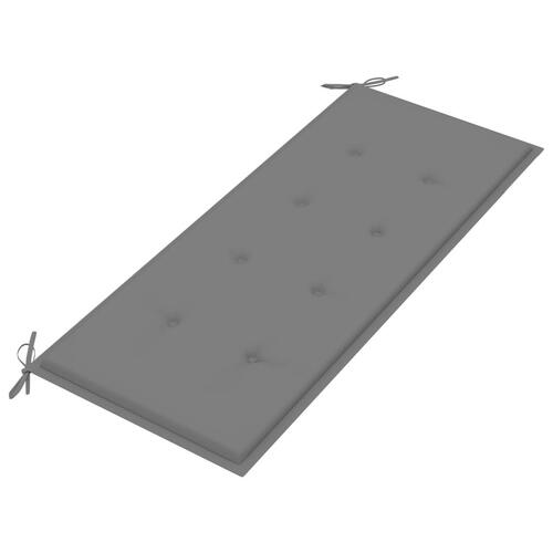 Foldbar havebænk med hynde 118 cm bambus
