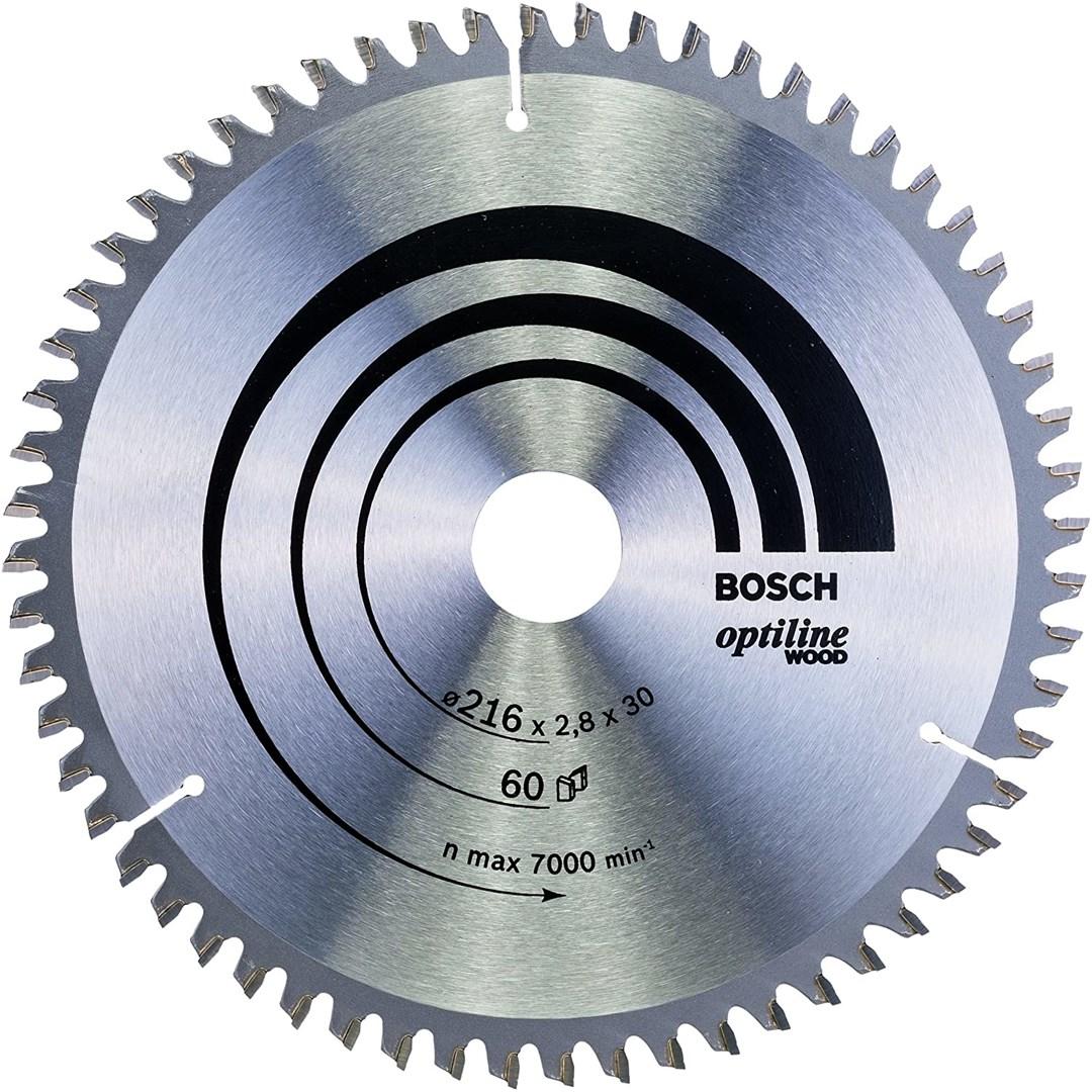 Rundsavsklinge til træ 216 mm - Bosch Optiline Wood billede