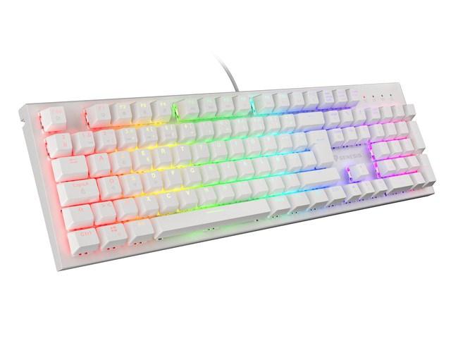 Gaming tastatur GENESIS Thor 303 FR - mekanisk, Brown Switch, RGB, hvid, hot-swap billede