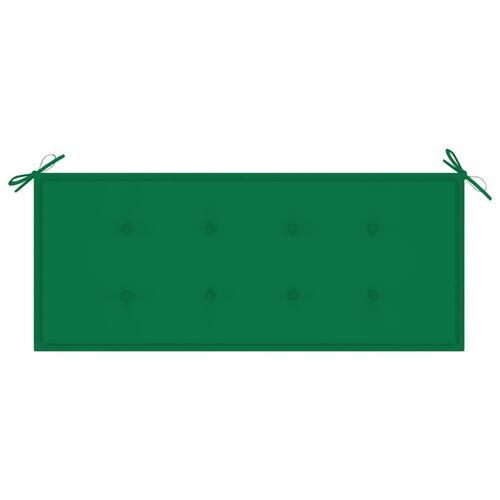 Foldbar havebænk med hynde 118 cm bambus