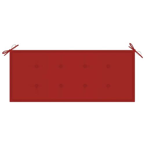 Foldbar havebænk med hynde 118 cm bambus