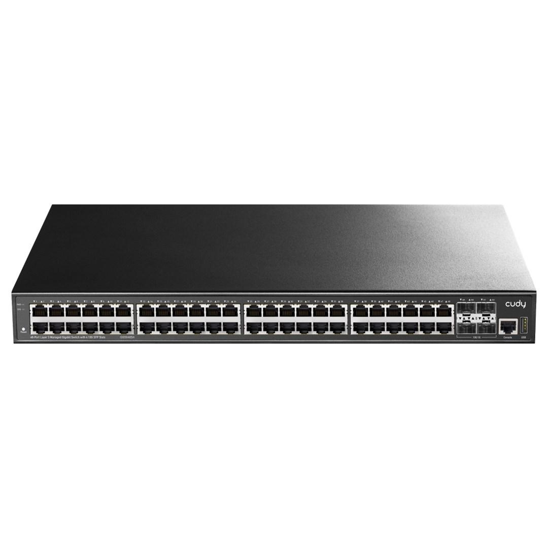 Netværksswitch Cudy GS5048S4 – Managed L3 Gigabit, sort billede