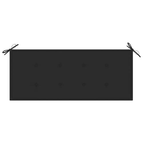 Foldbar havebænk med hynde 118 cm bambus