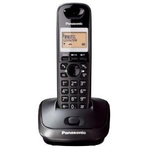 Trådløs fastnettelefon Panasonic KX‑TG2511FX, sort med display og højttaler billede