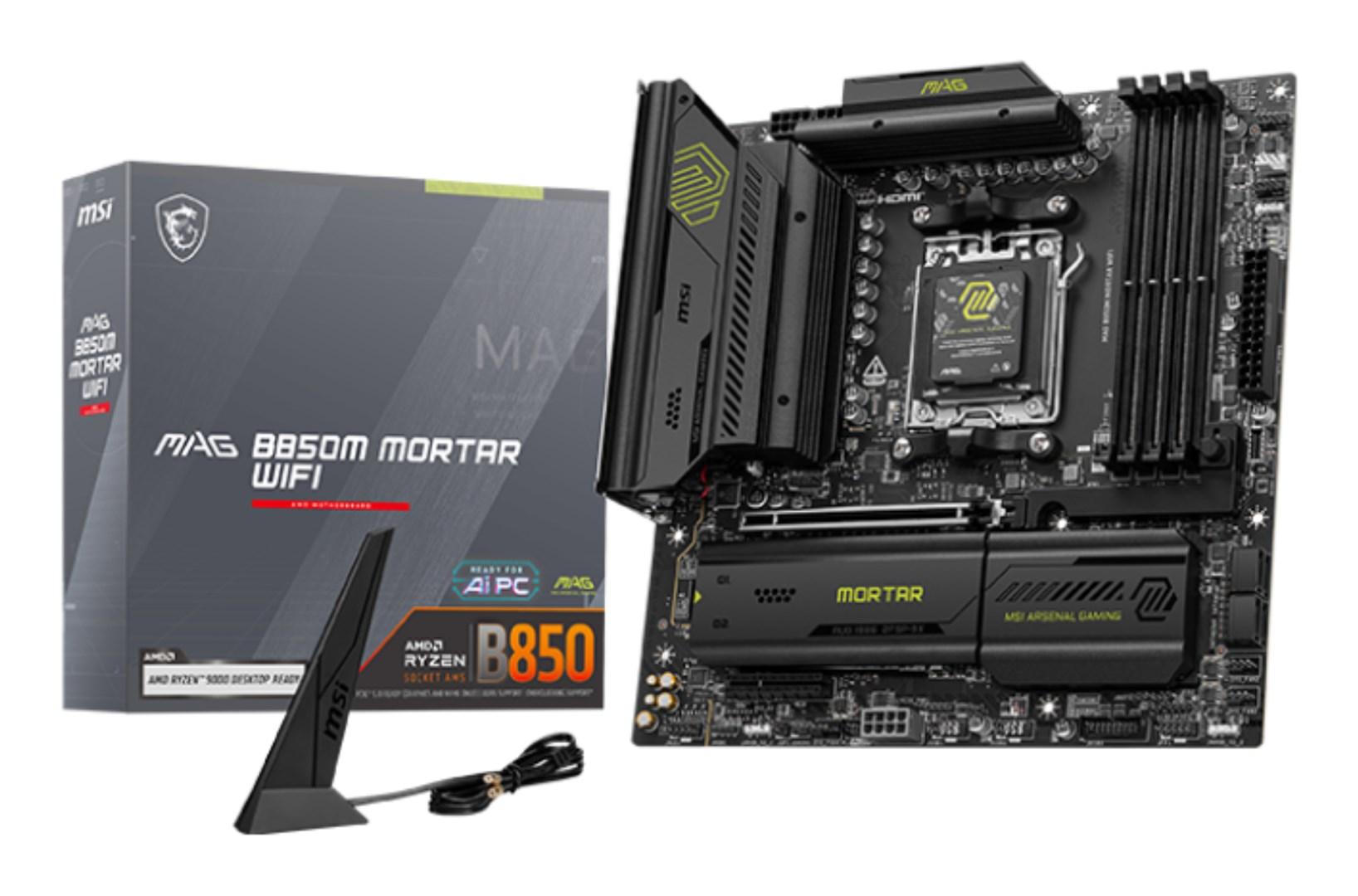 Bundkort MSI MAG B850M Mortar WiFi - AMD B850, Socket AM5, micro ATX billede