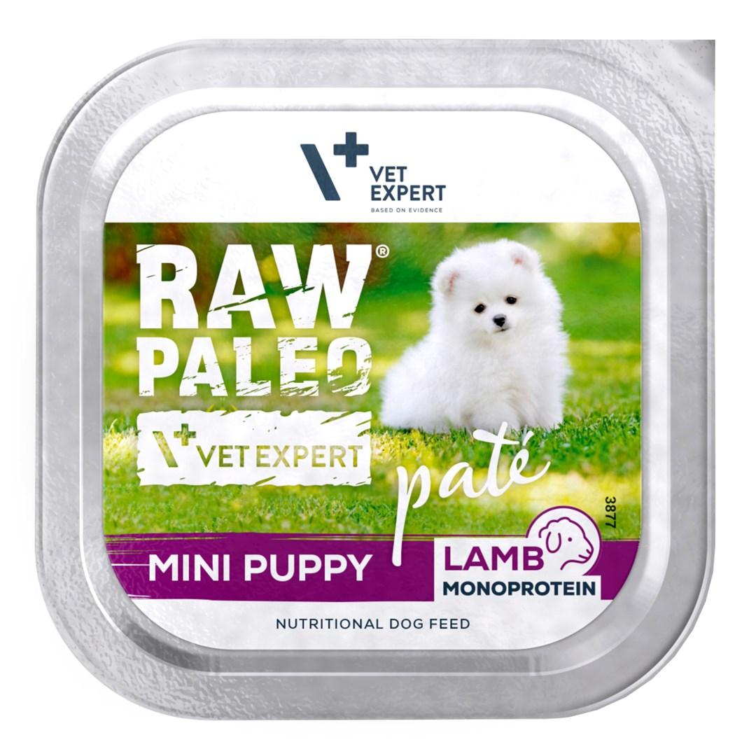 Hundefoder vådfoder VetExpert Raw Paleo Mini Puppy lam 150 g billede