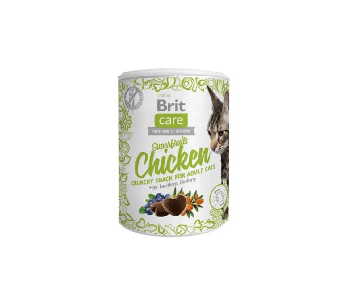 Kattesnacks med kylling – Brit Care Superfruits, 100 g billede