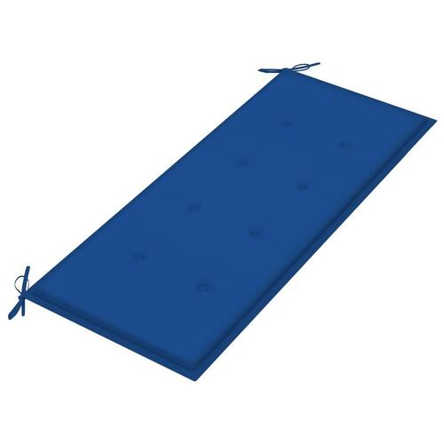 Foldbar havebænk med hynde 118 cm bambus