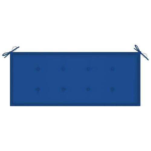 Foldbar havebænk med hynde 118 cm bambus