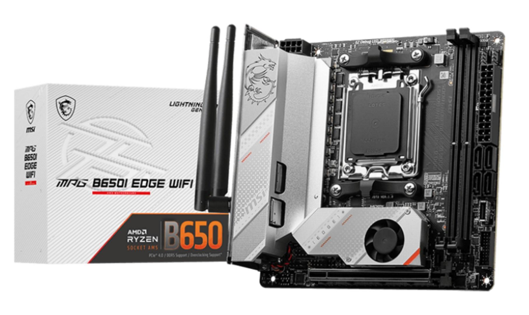 Bundkort MSI MPG B650I EDGE WIFI - AMD B650, Socket AM5, mini-ITX