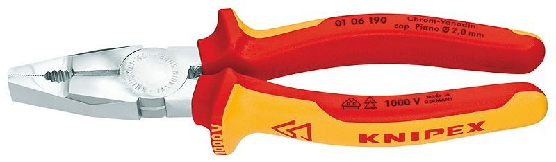 Tænger Knipex linjetang 190 mm - isolerede greb billede