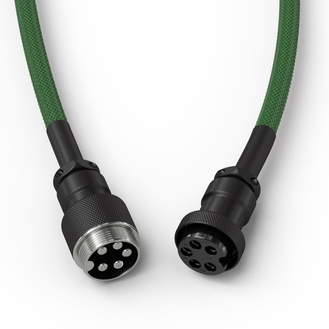 USB-kabel spiral GLORIOUS GMMK Coiled Cable – Forest Rain billede