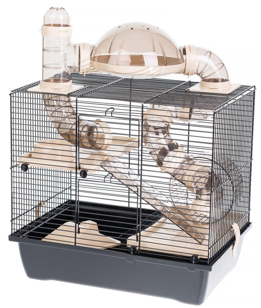Hamsterbur INTER-ZOO Rocky + Terrace, beige billede
