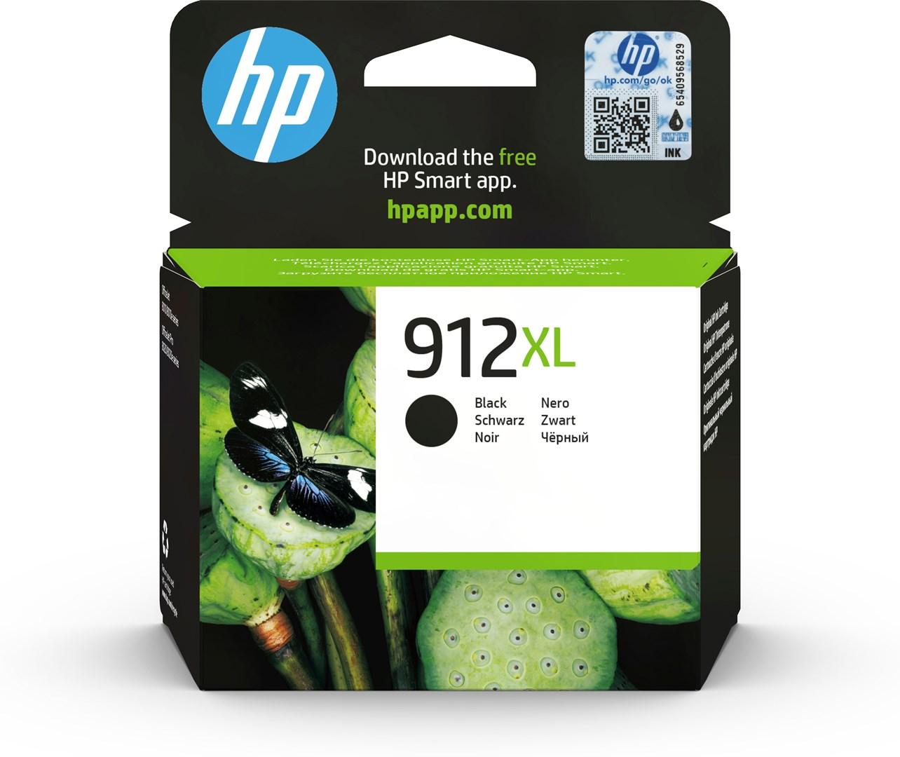 Blækpatron HP 912XL sort - høj kapacitet, original