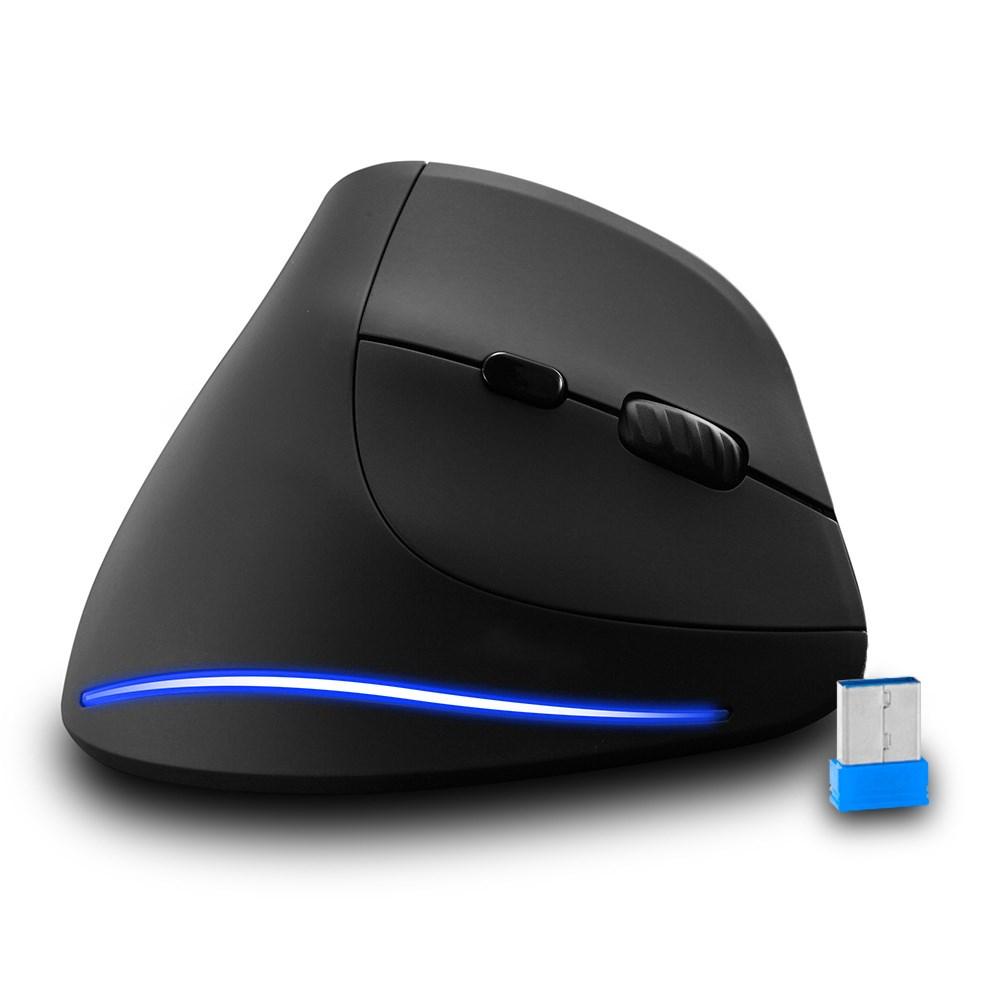 Ergonomisk trådløs vertikal mus - Media‑Tech VERTIC RF, 2.400 DPI, sort billede