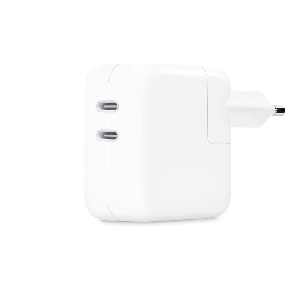 Oplader med 2x USB‑C 35 W - Apple, hvid