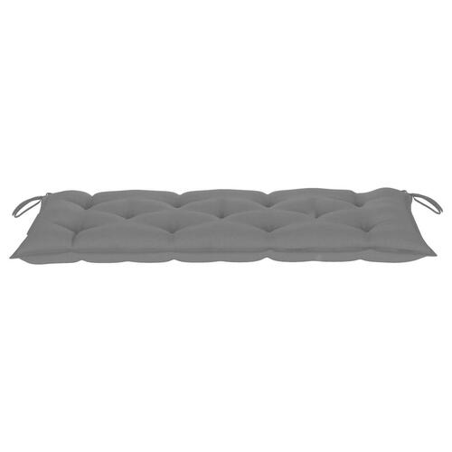 Foldbar havebænk med hynde 118 cm bambus