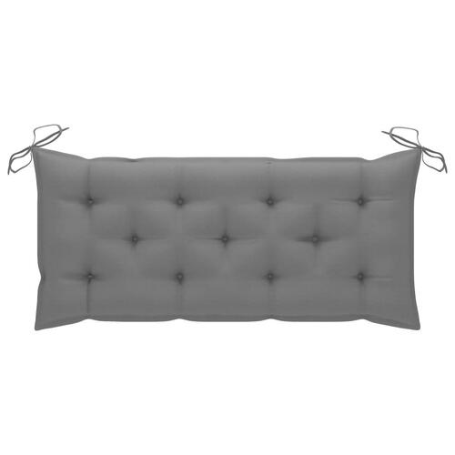 Foldbar havebænk med hynde 118 cm bambus