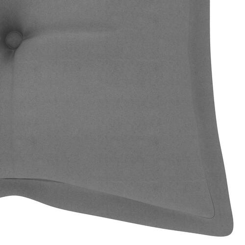 Foldbar havebænk med hynde 118 cm bambus