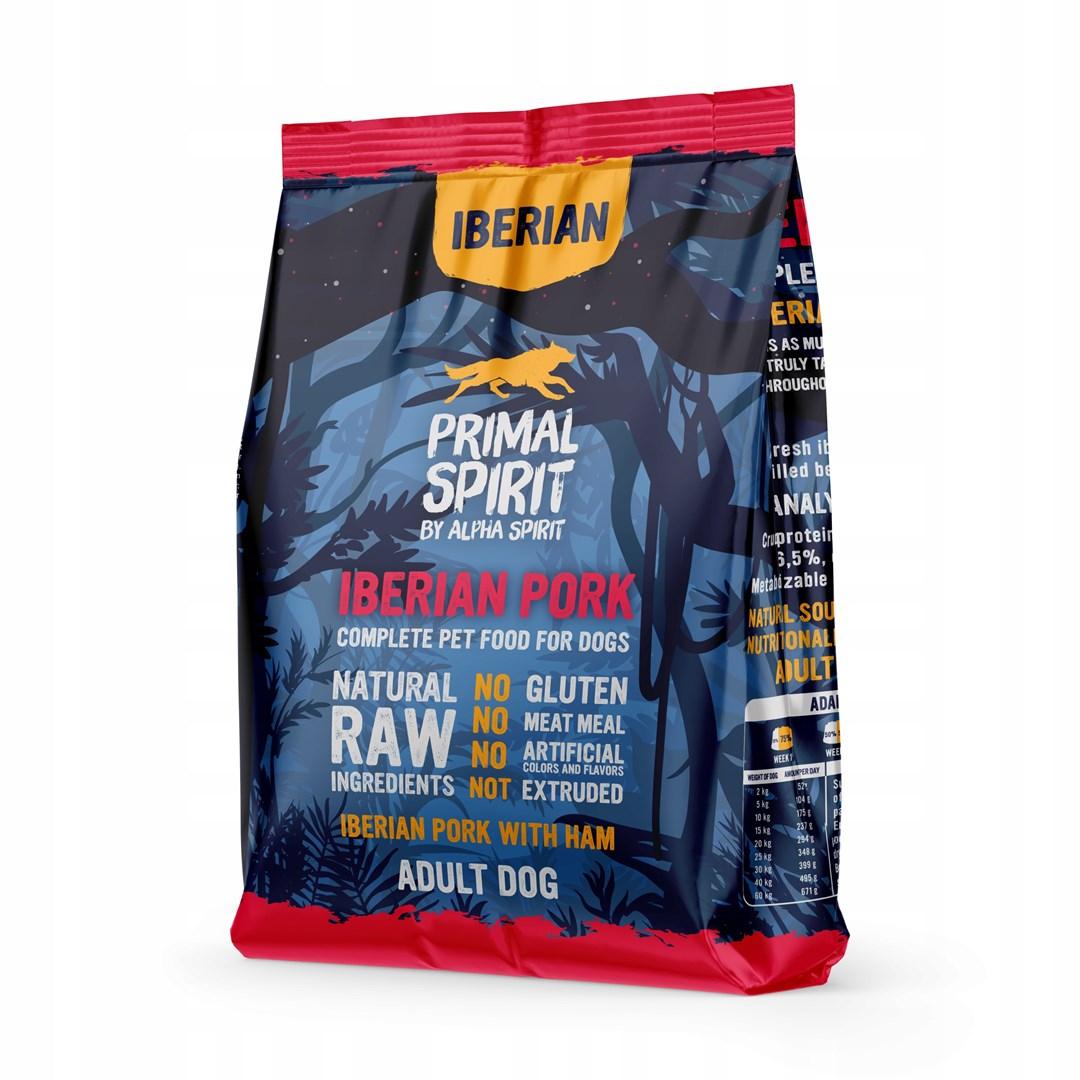 Hundefoder PRIMAL SPIRIT Iberian Pork & Ham - semi-moist - 1 kg billede