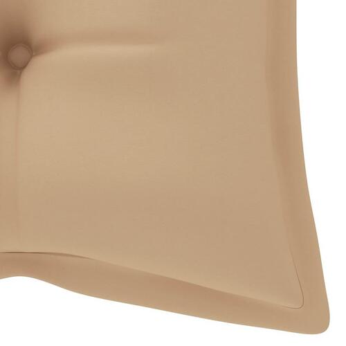 Foldbar havebænk med hynde 118 cm bambus