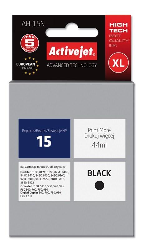 Blækpatron til HP 15 – Activejet AH-15N, sort, XL 44 ml billede