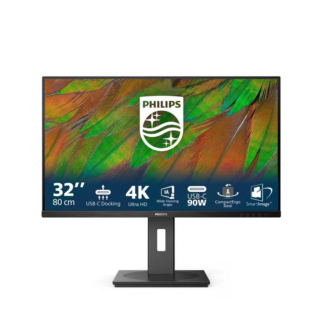4K skærm 32" Philips 3000-serien 32B1U3900 - USB‑C 90 W, VA, sort