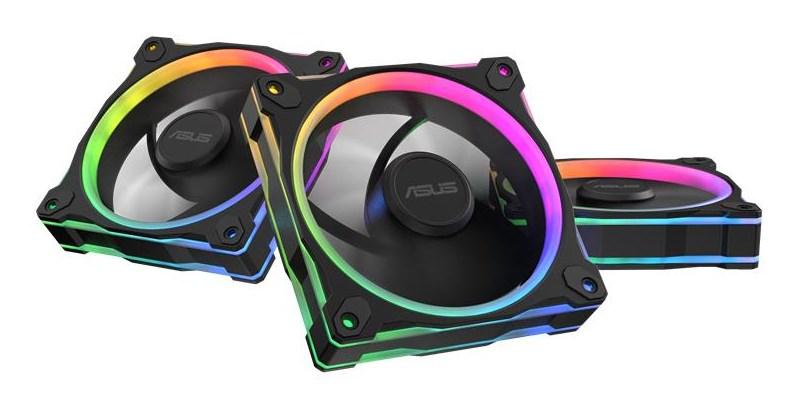 Kabinetventilator 120 mm - ASUS Prime MR120 ARGB Reverse, sort (3-pak)