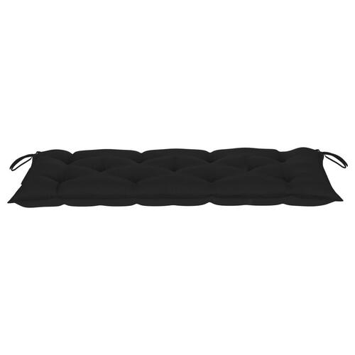 Foldbar havebænk med hynde 118 cm bambus