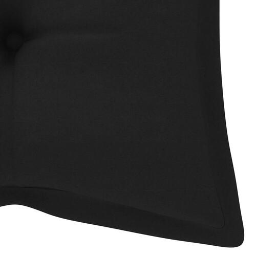 Foldbar havebænk med hynde 118 cm bambus